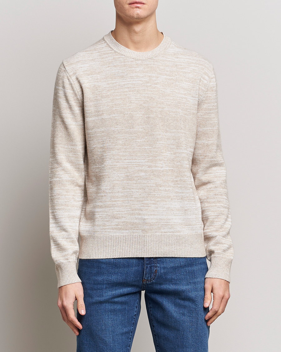 Herren | Zegna | Zegna | Oasi Cashmere/Cotton Melange Sweater Beige