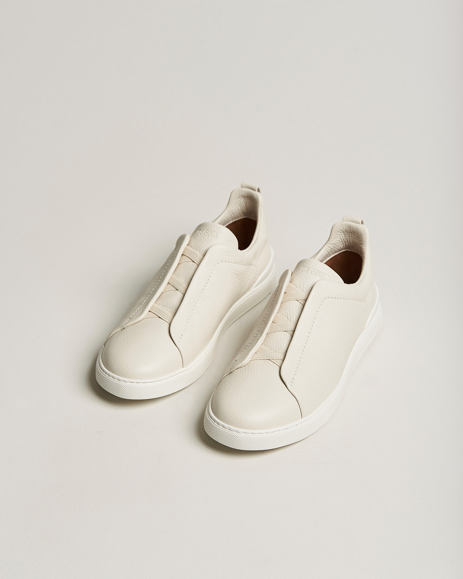 Herren | Sneaker | Zegna | Triple Stitch Sneakers White Deerskin