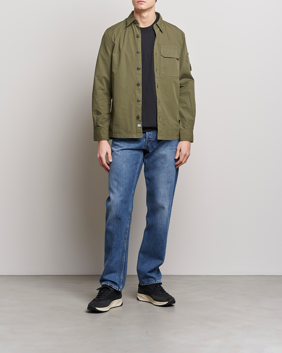 Herren | Hemden | C.P. Company | Cotton Rip Stop Overshirt Green