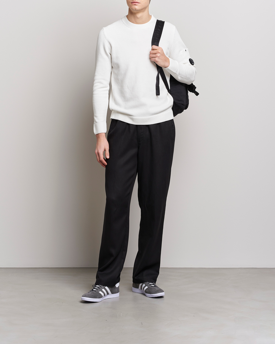 Herren | Pullover | C.P. Company | Cotton Chenille Crew Neck White