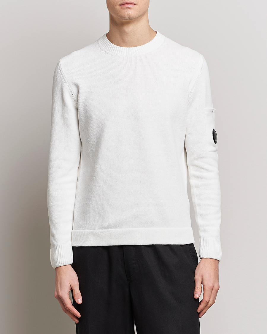 Herren |  | C.P. Company | Cotton Chenille Crew Neck White
