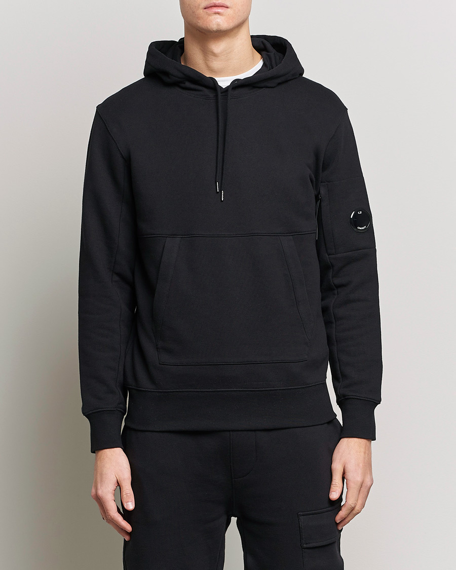 Herren | C.P. Company | C.P. Company | Diagonal Raised Fleece Hooded Lens Sweatshirt Black