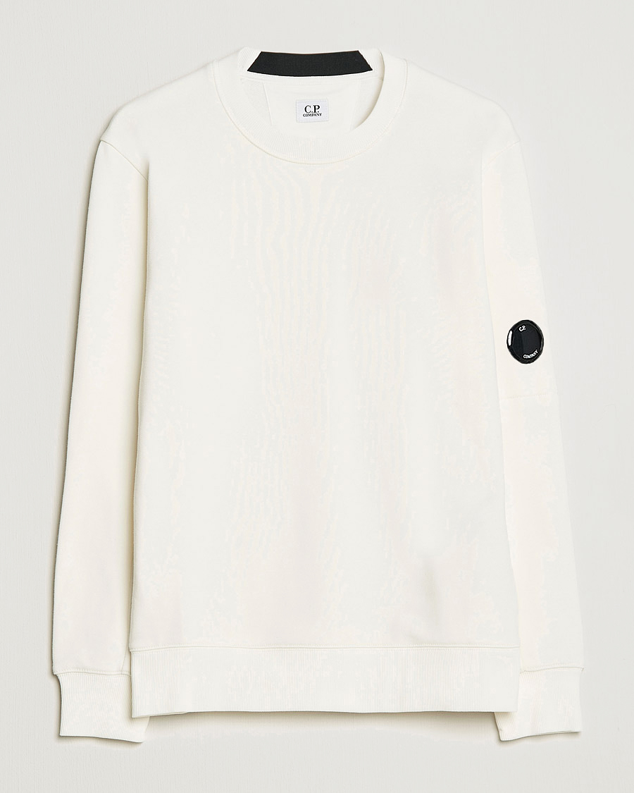 Herren | Pullover | C.P. Company | Diagonal Raised Fleece Lens Sweatshirt White