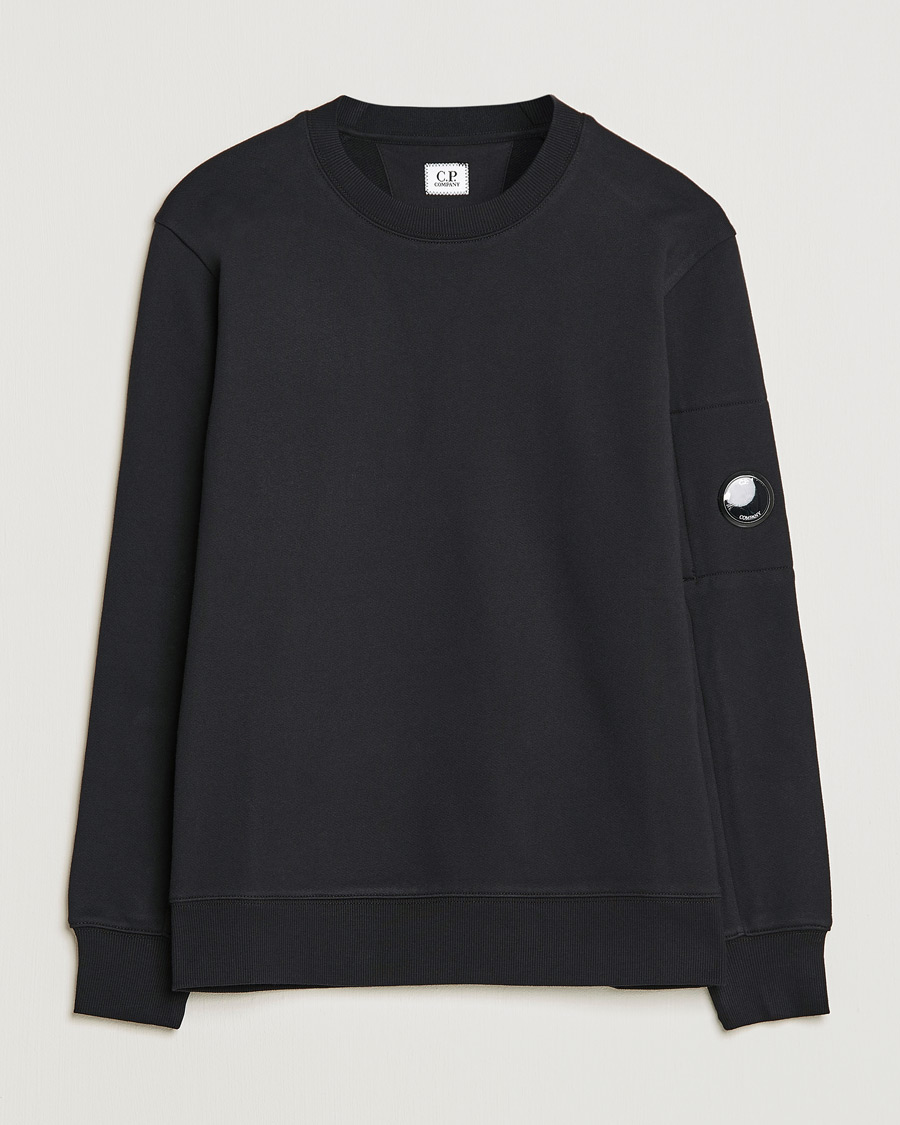 Herren | Pullover | C.P. Company | Diagonal Raised Fleece Lens Sweatshirt Black