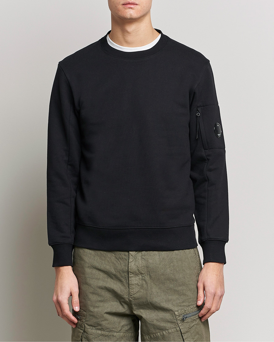 Herren |  | C.P. Company | Diagonal Raised Fleece Lens Sweatshirt Black