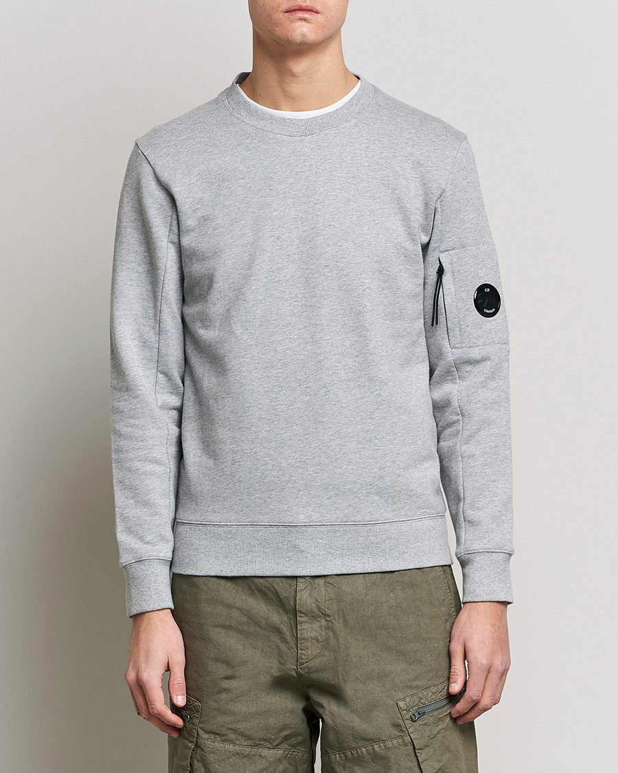 Herren | C.P. Company | C.P. Company | Diagonal Raised Fleece Lens Sweatshirt Grey
