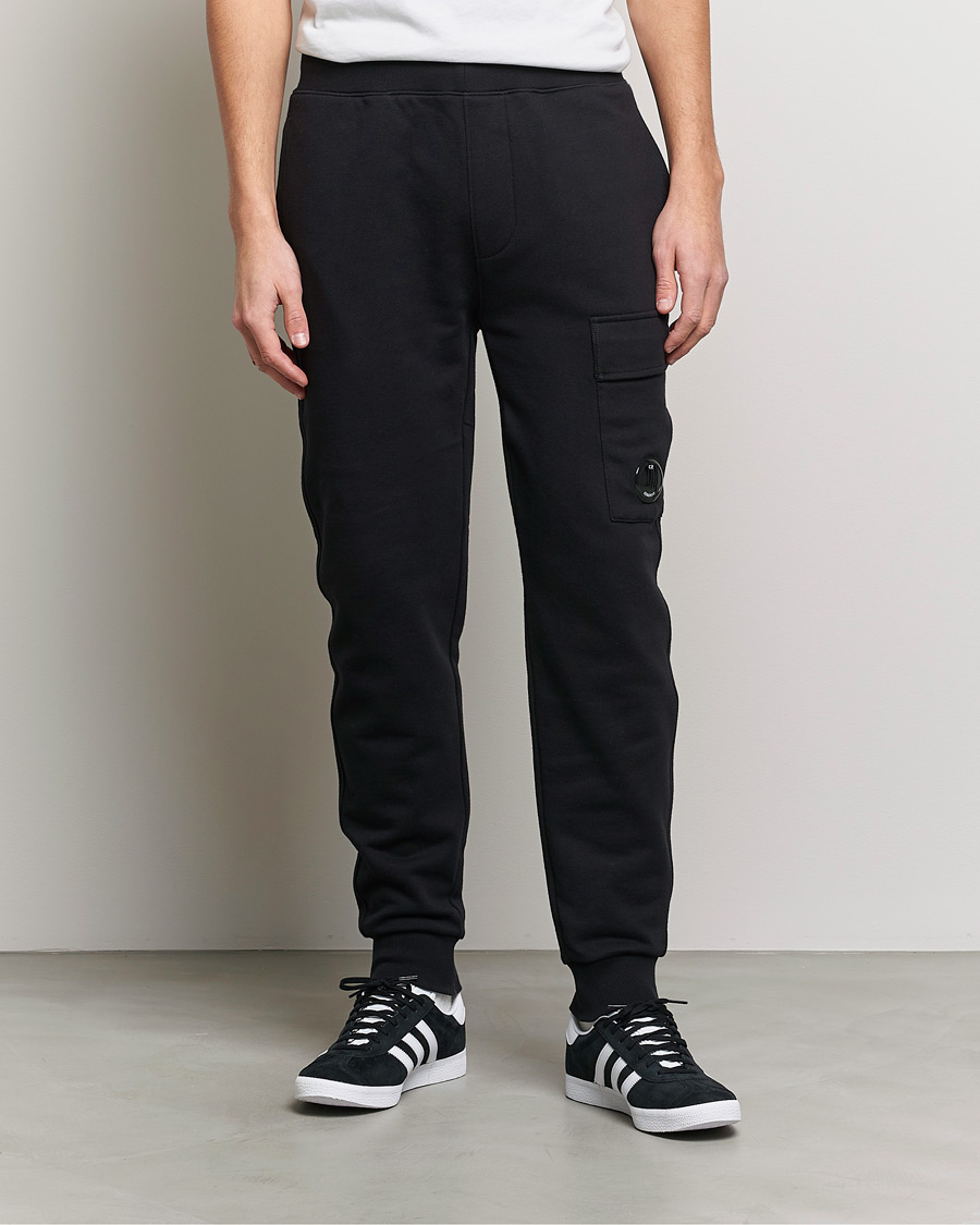 Herren |  | C.P. Company | Diagonal Raised Fleece Lens Sweatpants Black