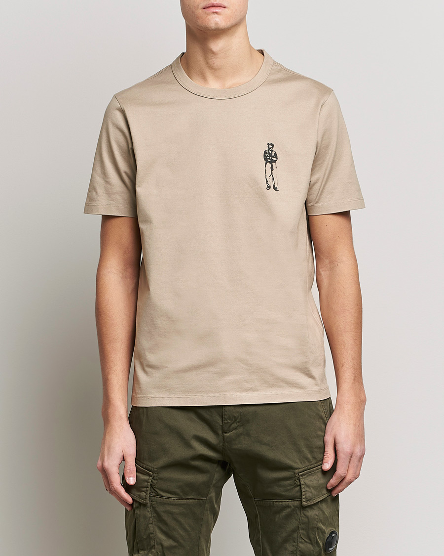 Herren |  | C.P. Company | Heavy Mercerized Cotton Printed Logo T-Shirt Sand