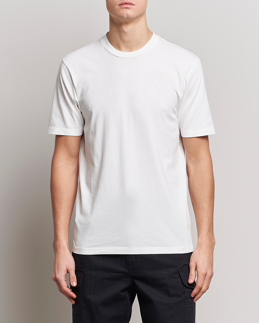 Herren | C.P. Company | C.P. Company | Garment Dyed Jersey Printed T-Shirt White