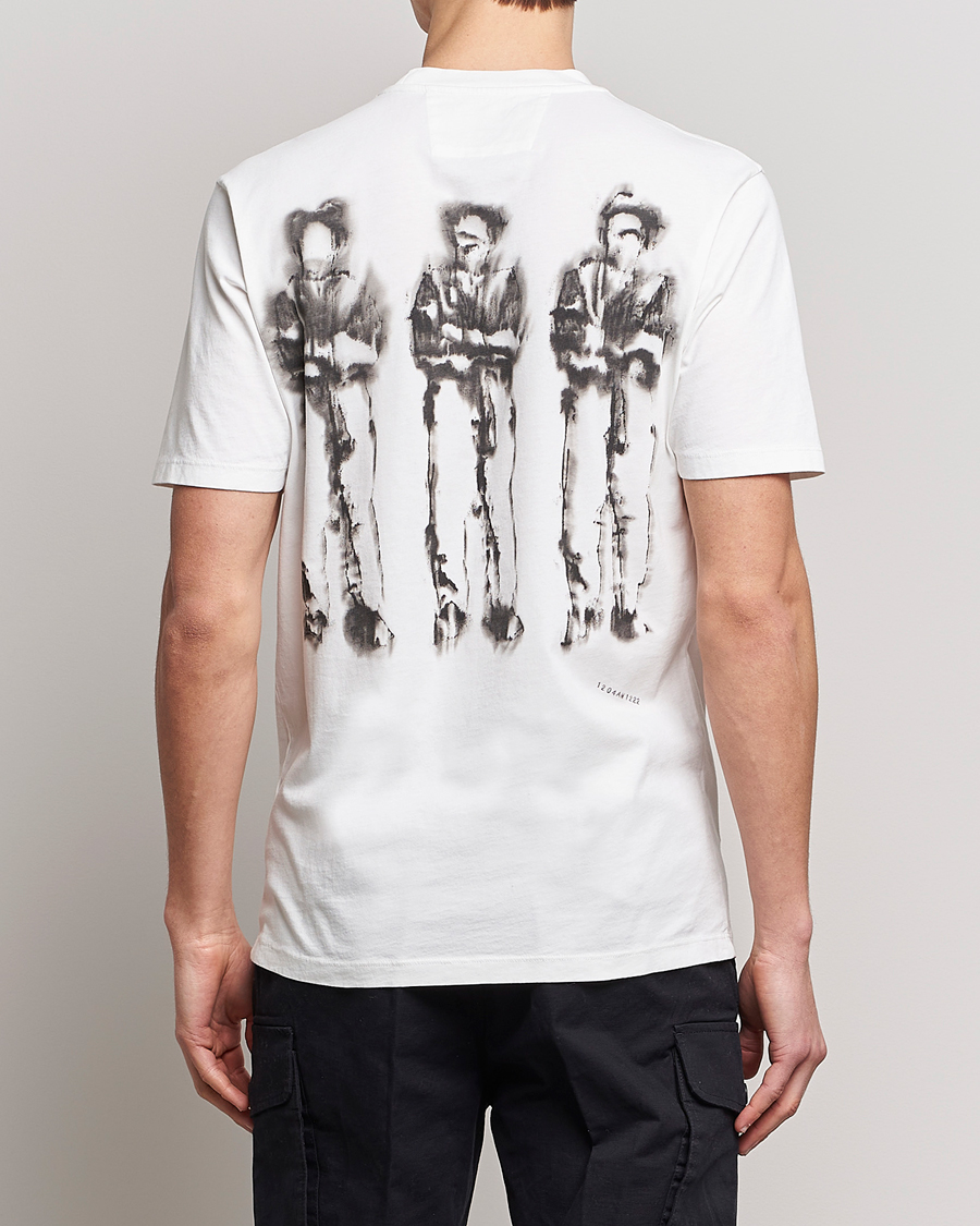 Herren | T-Shirts | C.P. Company | Garment Dyed Jersey Printed T-Shirt White