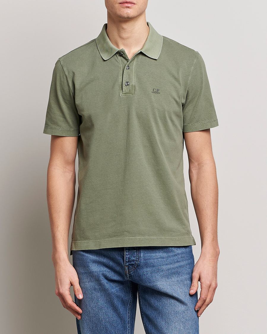 Herren |  | C.P. Company | Old Dyed Cotton Jersey Polo Olive
