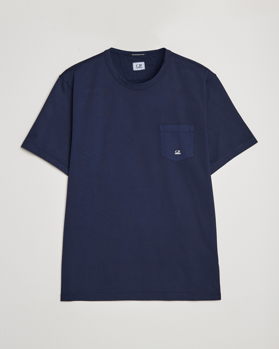 Herren | T-Shirts | C.P. Company | Mercerized Cotton Pocket T-Shirt Navy