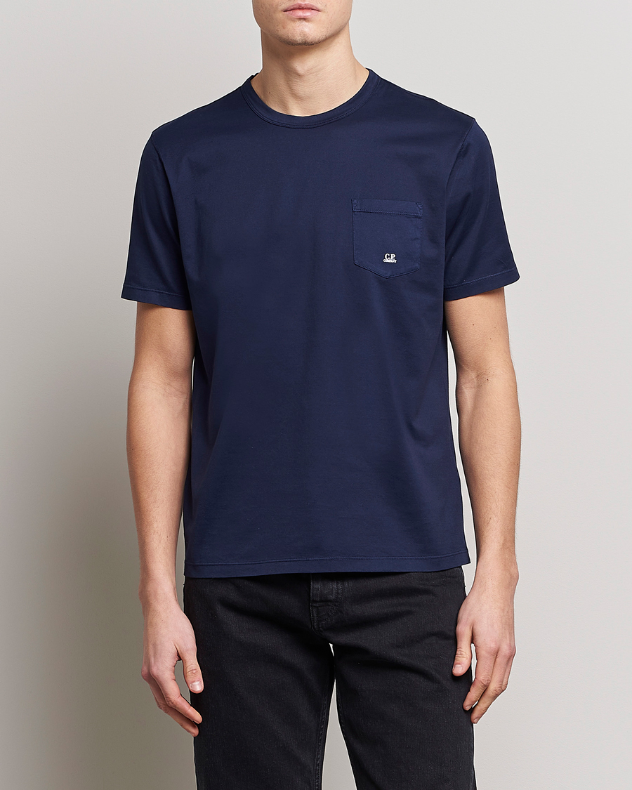 Herren | | C.P. Company | Mercerized Cotton Pocket T-Shirt Navy