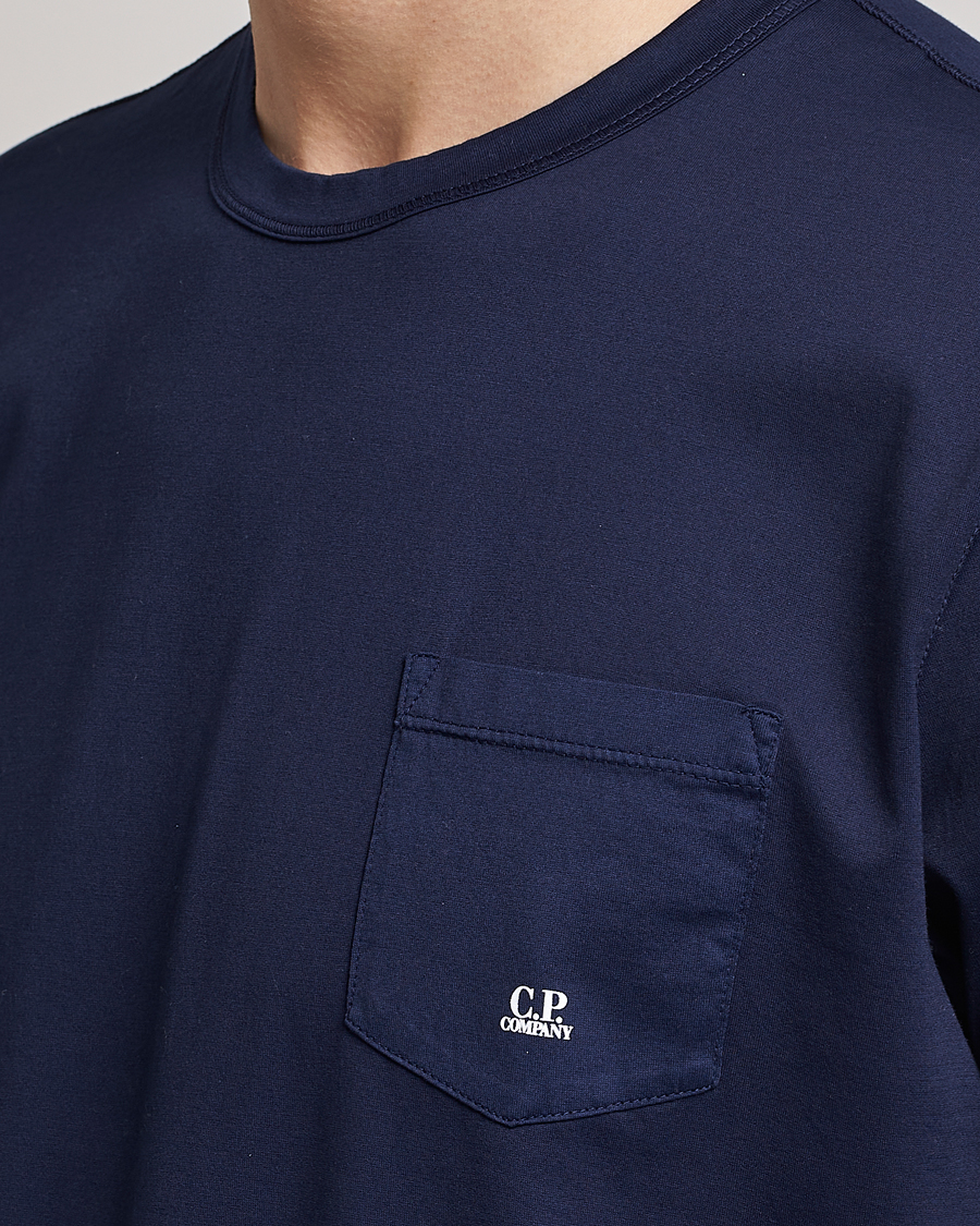 Herren | T-Shirts | C.P. Company | Mercerized Cotton Pocket T-Shirt Navy