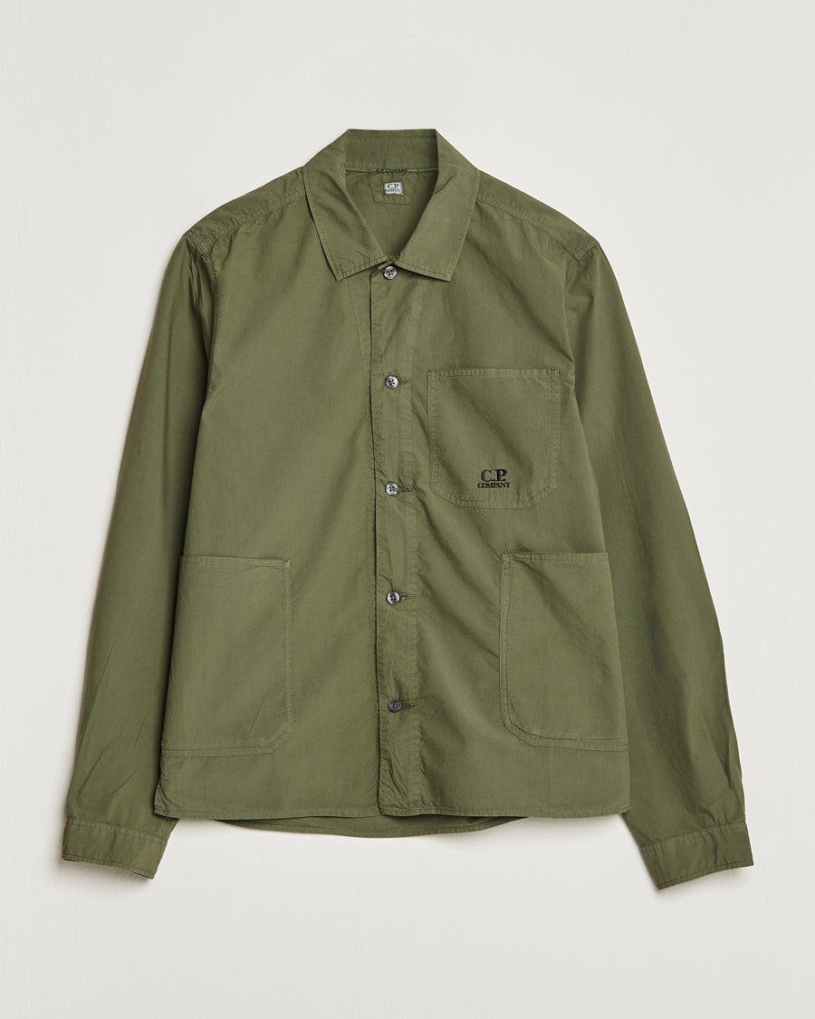 Herren | Hemden | C.P. Company | Popline Garment Dyed Overshirt Green