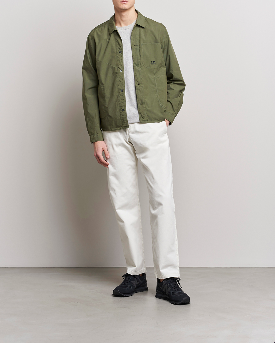 Herren | Hemden | C.P. Company | Popline Garment Dyed Overshirt Green