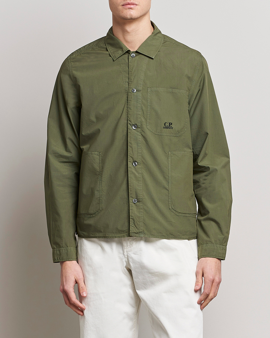 Herren | Hemden | C.P. Company | Popline Garment Dyed Overshirt Green