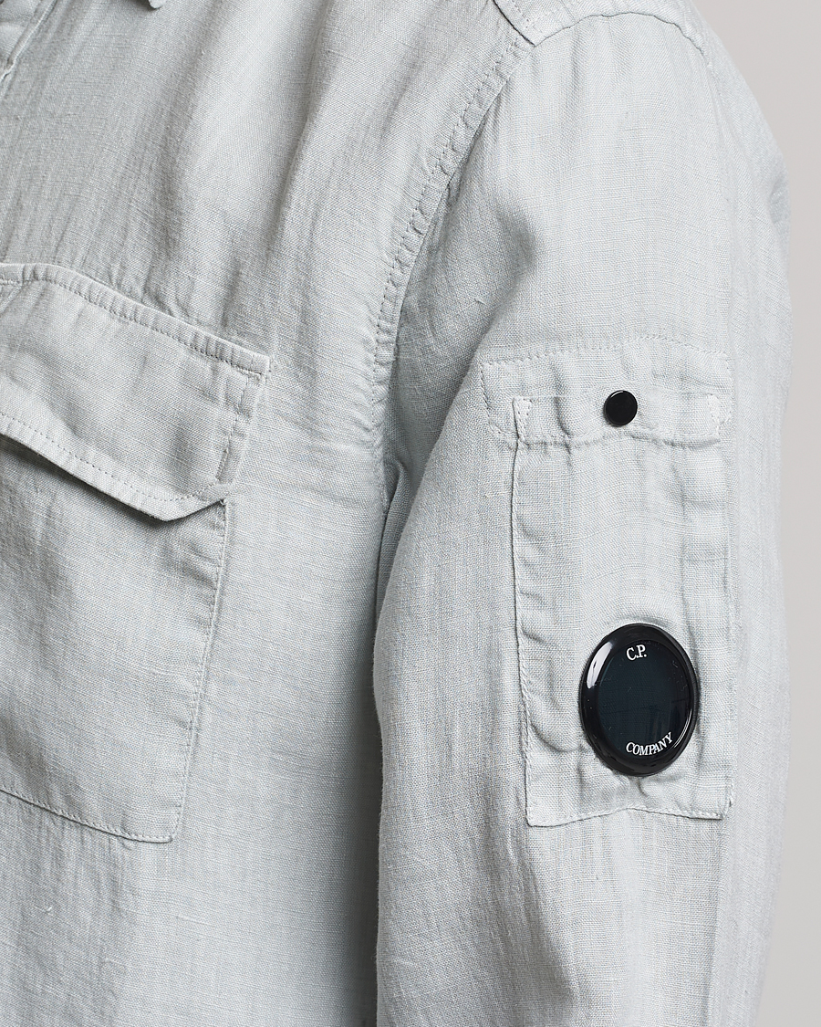 Herren | Hemden | C.P. Company | Long Sleeve Linen Shirt Ocean