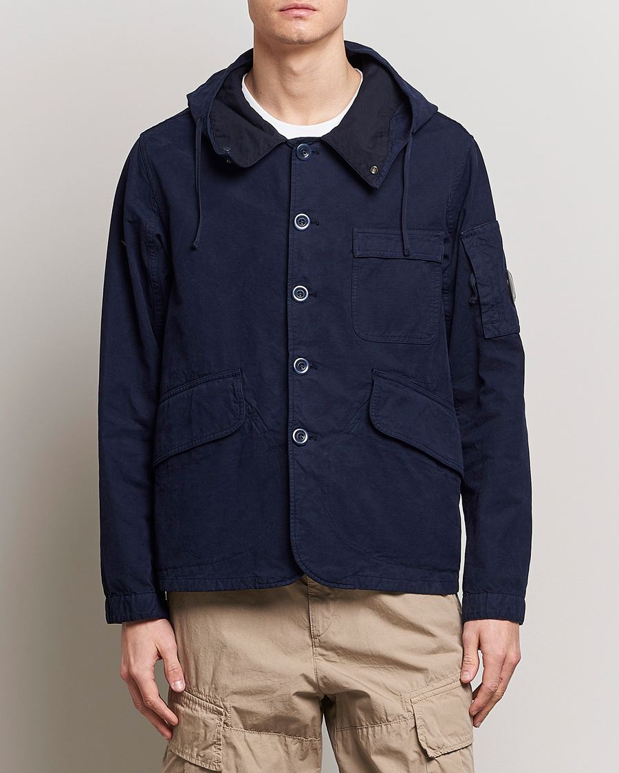 Herren | CP Company Jacken | C.P. Company | MAIS-B Canvas Weave Garment Dyed Jacket Navy