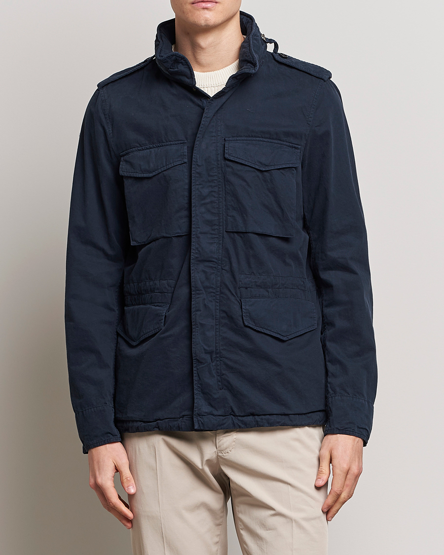 Herren | Klassische Jacken | Aspesi | Cotton Field Jacket Navy