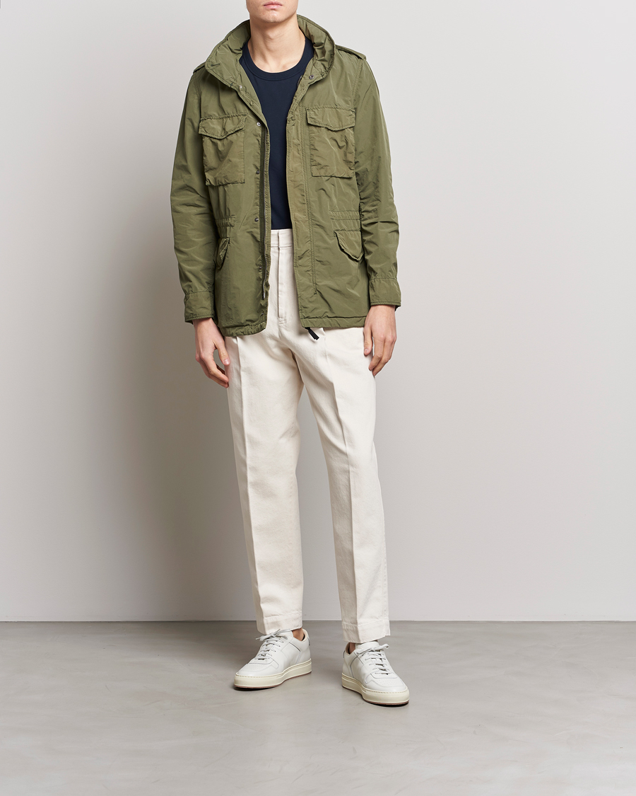 Herren | Jacken | Aspesi | Giubotto Garment Dyed Field Jacket Army Green