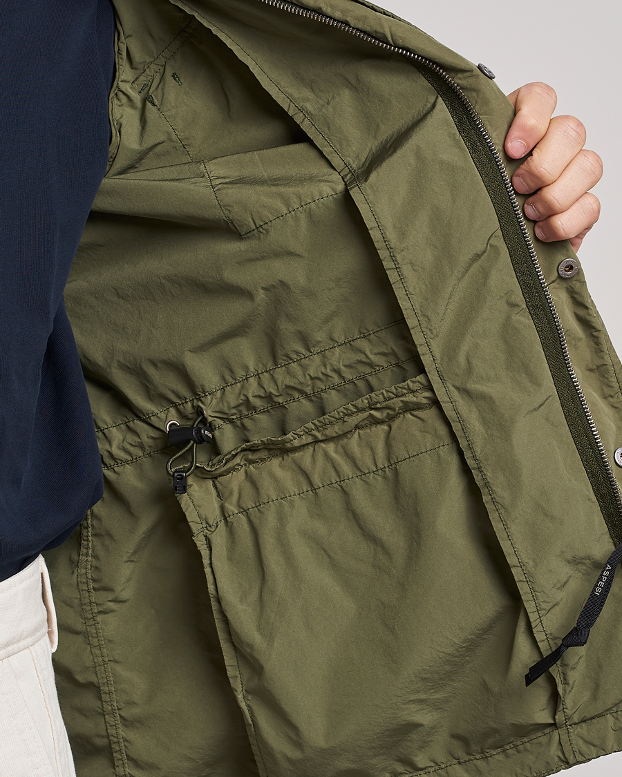 Herren | Jacken | Aspesi | Giubotto Garment Dyed Field Jacket Army Green