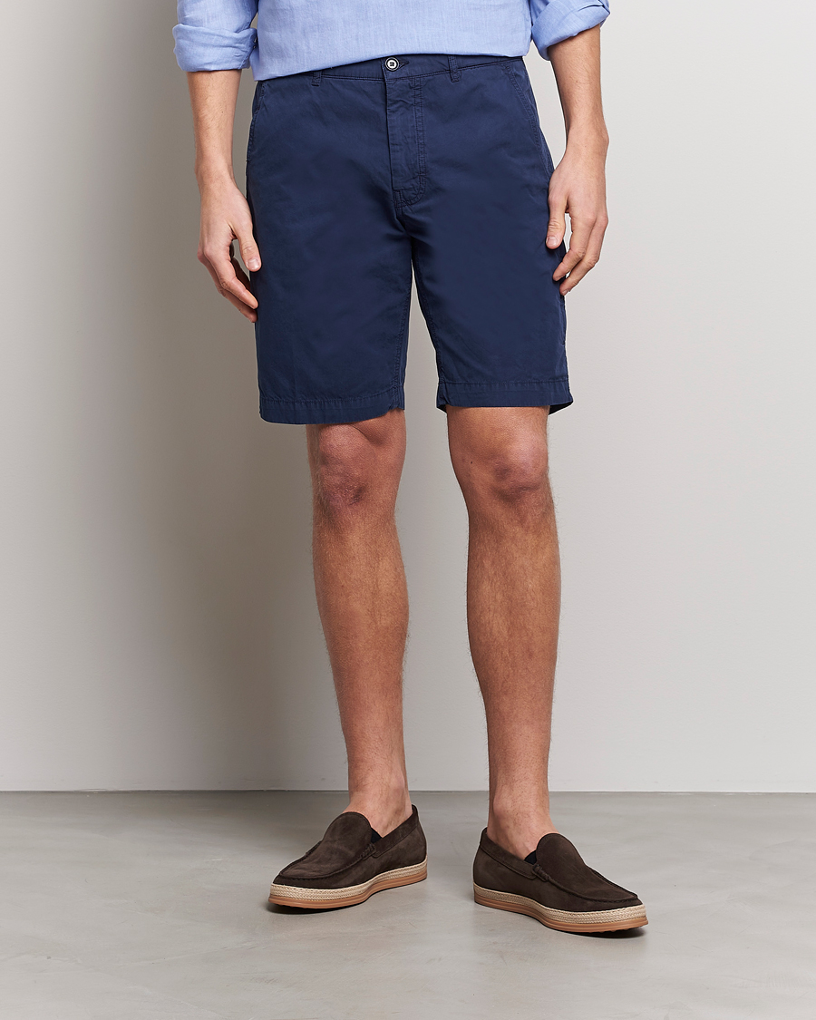 Herren |  | Aspesi | Washed Cotton Cargo Shorts Dark Blue