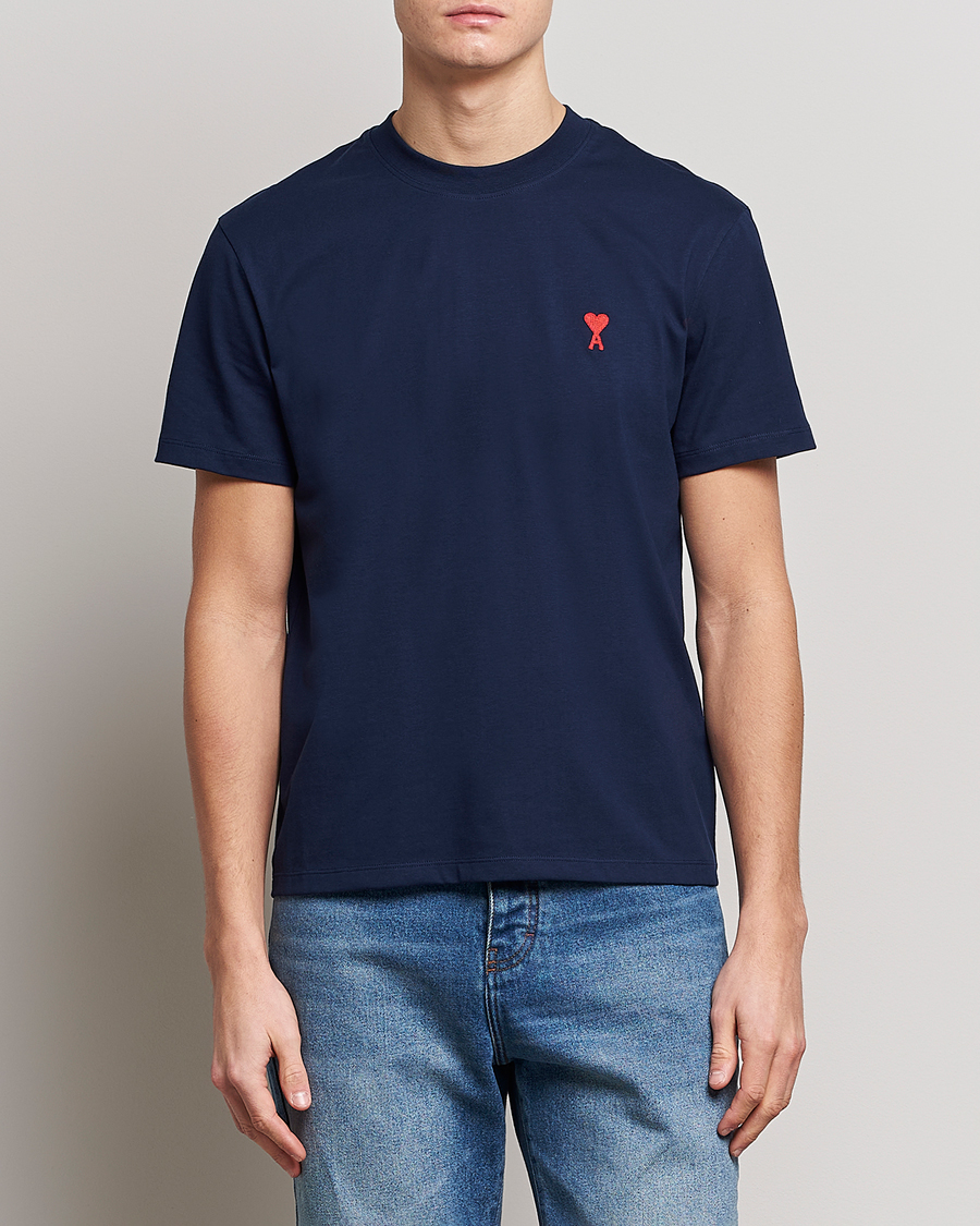 Herren | | AMI | Heart Logo T-Shirt Navy