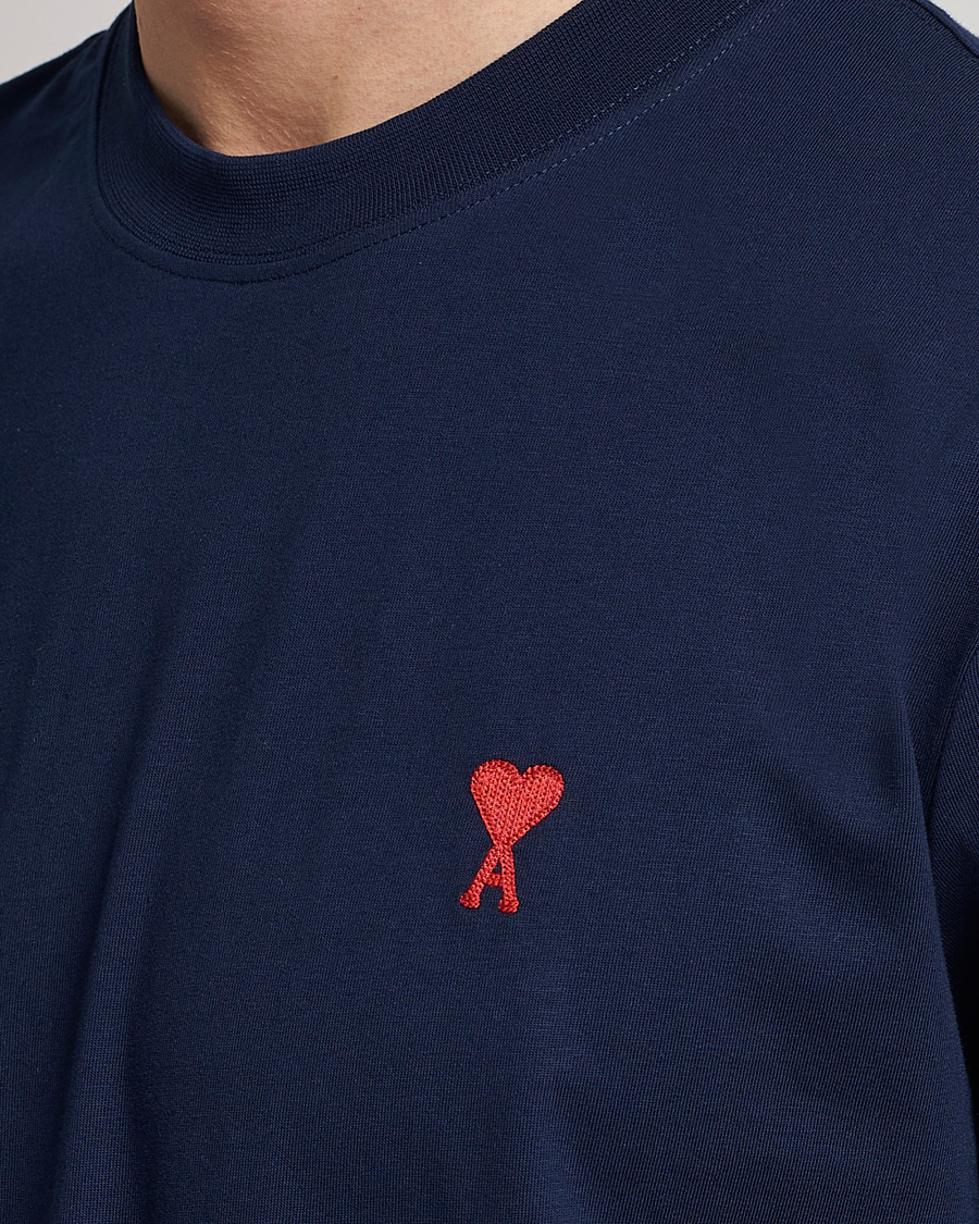 Herren | T-Shirts | AMI | Heart Logo T-Shirt Navy
