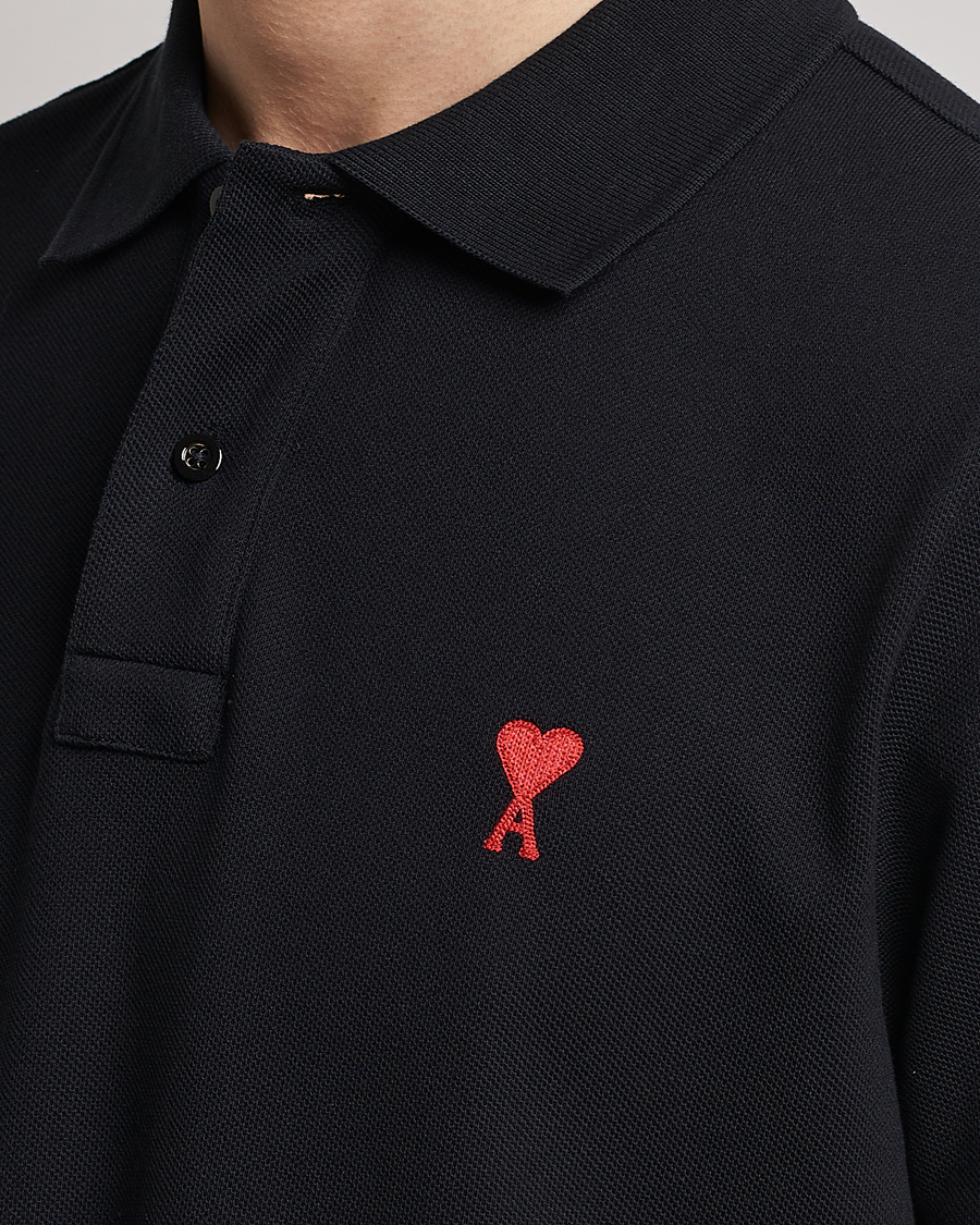 Herren | Poloshirt | AMI | Heart Logo Piquet Polo Black