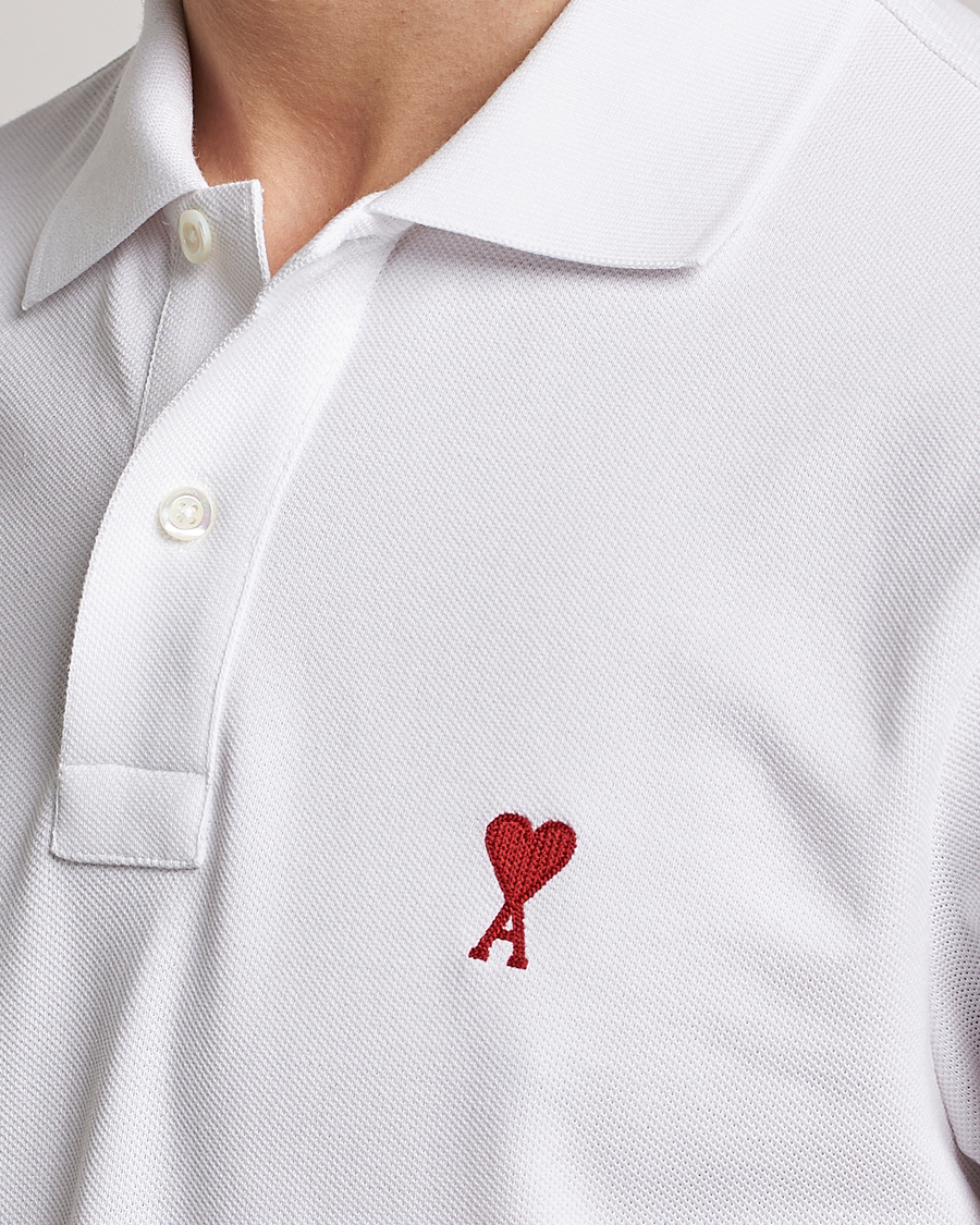 Herren | Poloshirt | AMI | Heart Logo Piquet Polo White