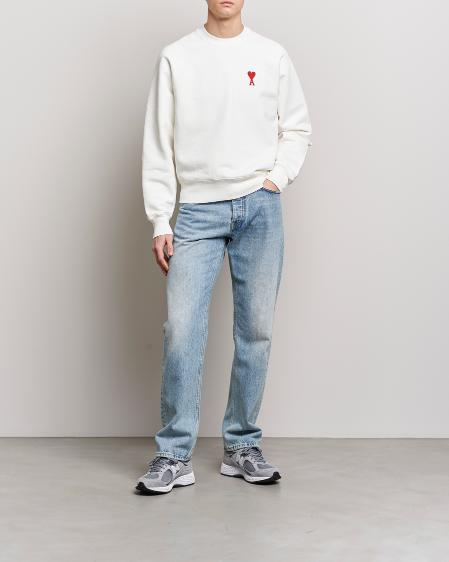 Herren | Pullover | AMI | Big Heart Sweatshirt Natural White