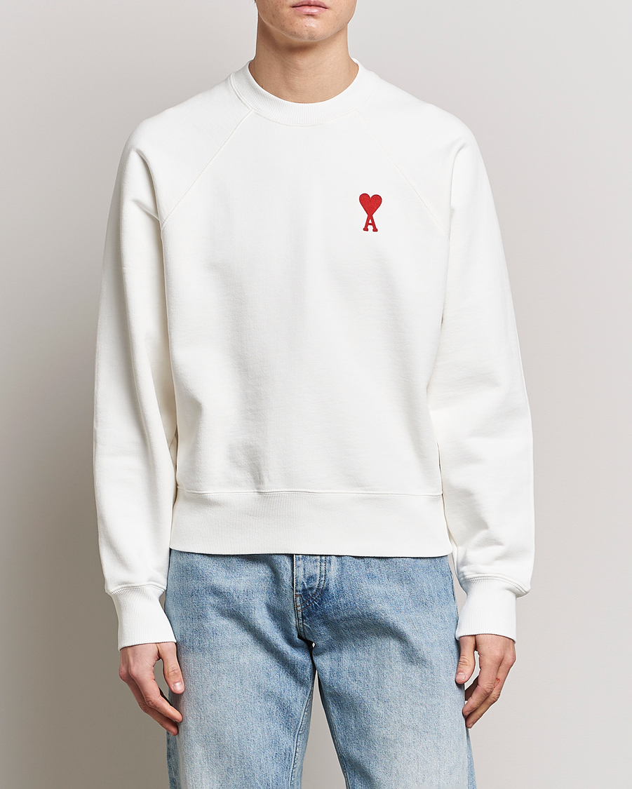 Herren | AMI | AMI | Big Heart Sweatshirt Natural White