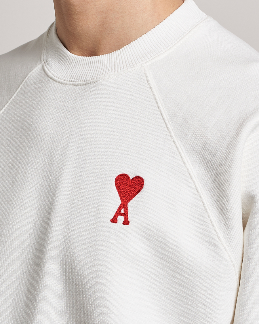 AMI Big Heart Sweatshirt Natural White