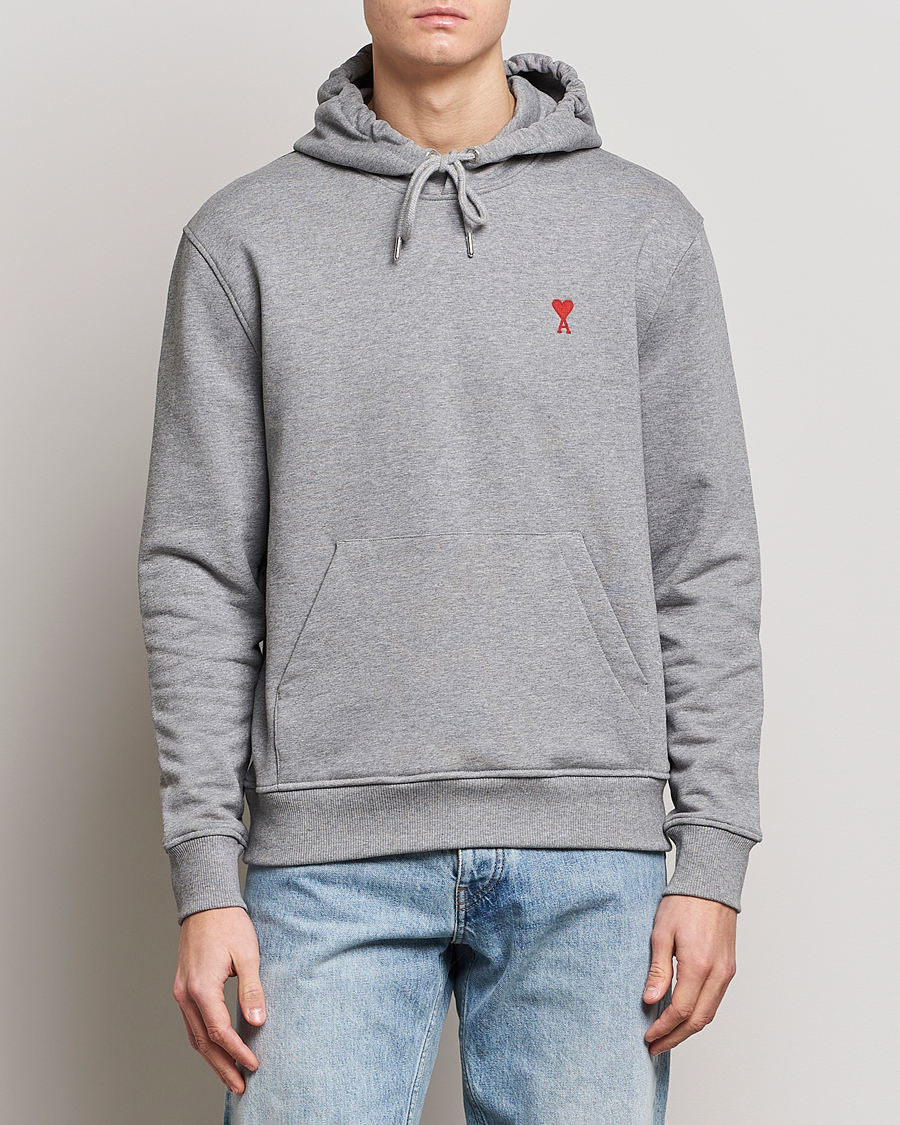 Herren | | AMI | Heart Logo Hoodie Heather Grey