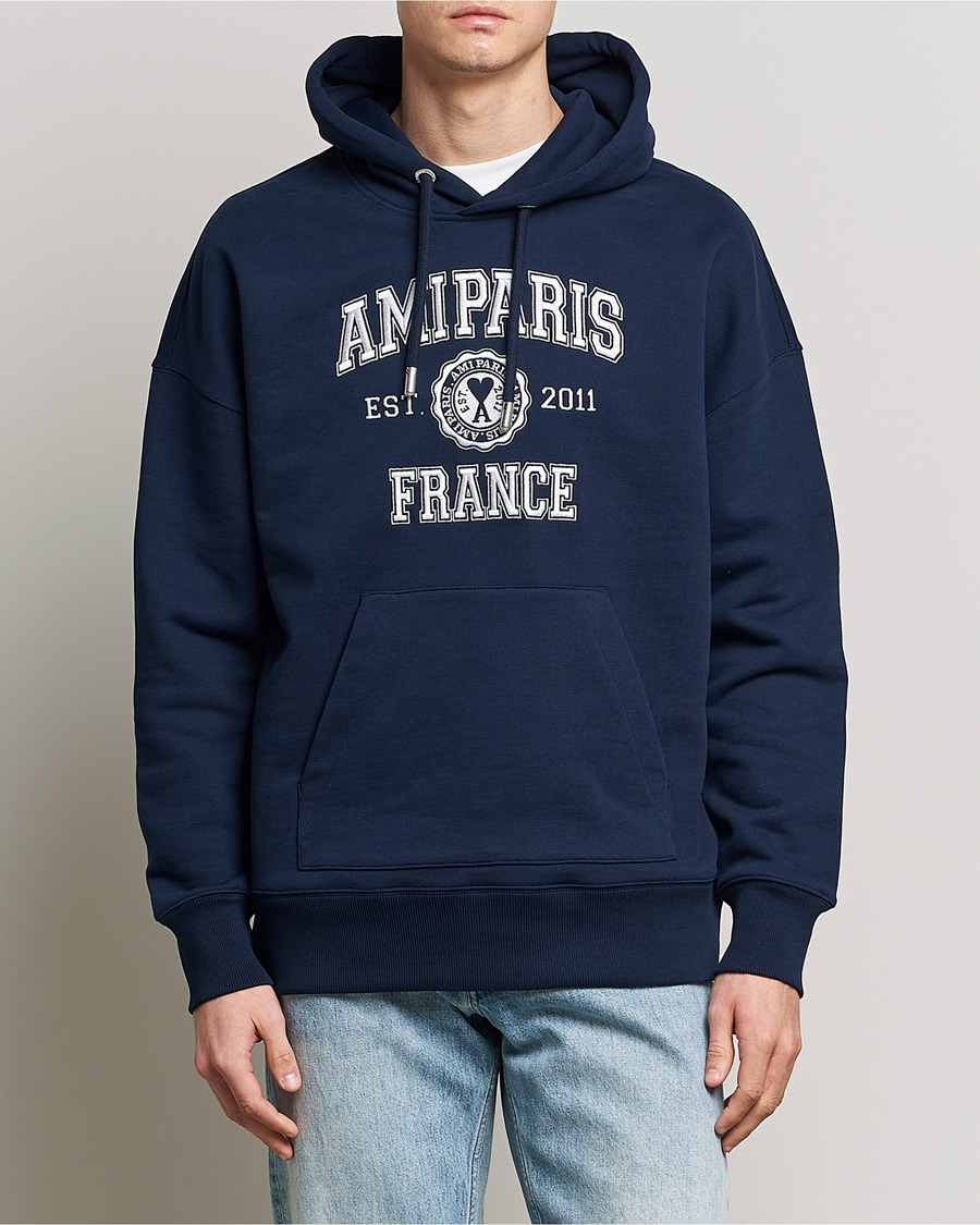 Herren | | AMI | Paris College Hoodie Navy