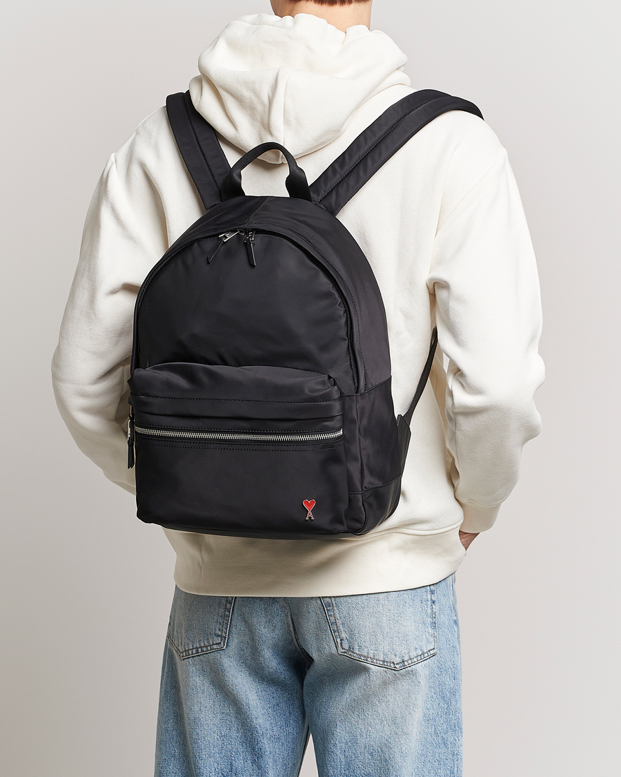 Herren | | AMI | Heart Logo Backpack Black