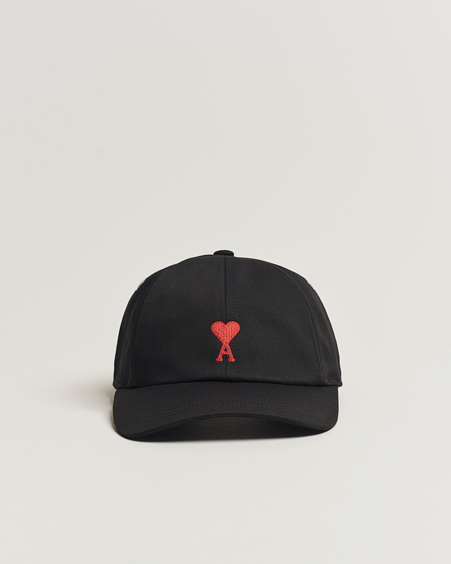 Herren | AMI Heart Logo Baseball Cap Black | AMI | Heart Logo Baseball Cap Black