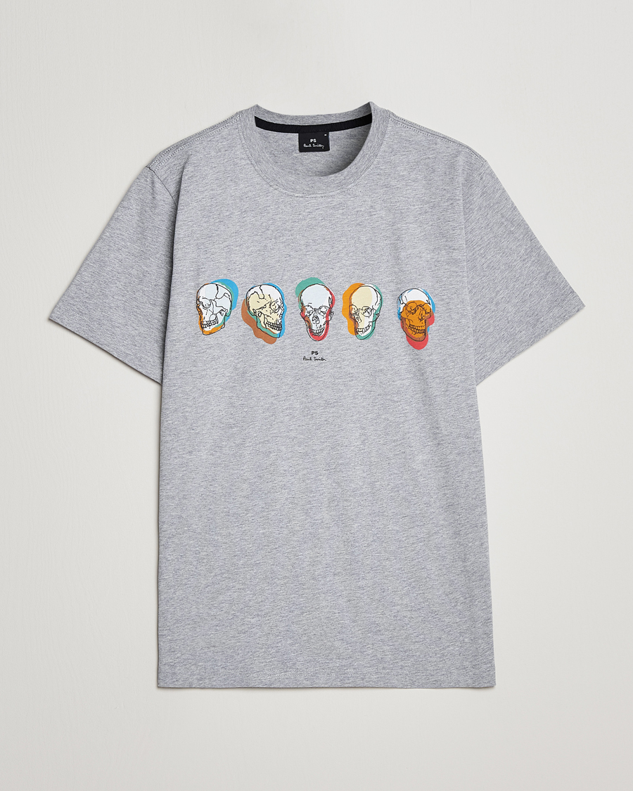 Herren | T-Shirts | PS Paul Smith | Organic Cotton Skull T-Shirt Grey