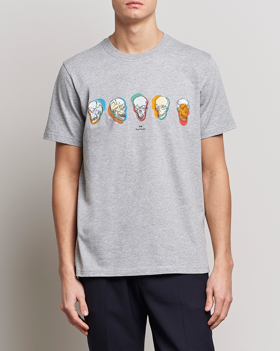 Herren | T-Shirts | PS Paul Smith | Organic Cotton Skull T-Shirt Grey
