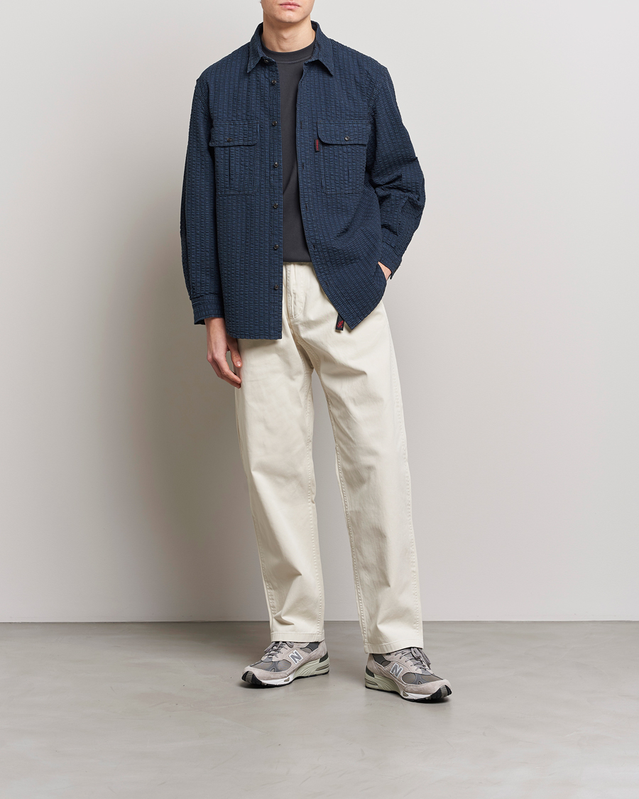Herren | Hemden | Gramicci | Garment Dyed Seersucker Canyon Shirt Royal Blue