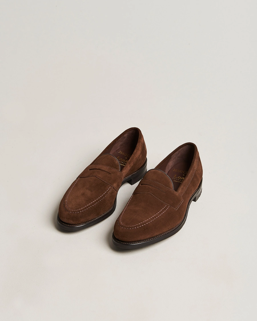Herren | Handgefertigte Schuhe | Loake 1880 | Grant Shadow Sole Brown Suede