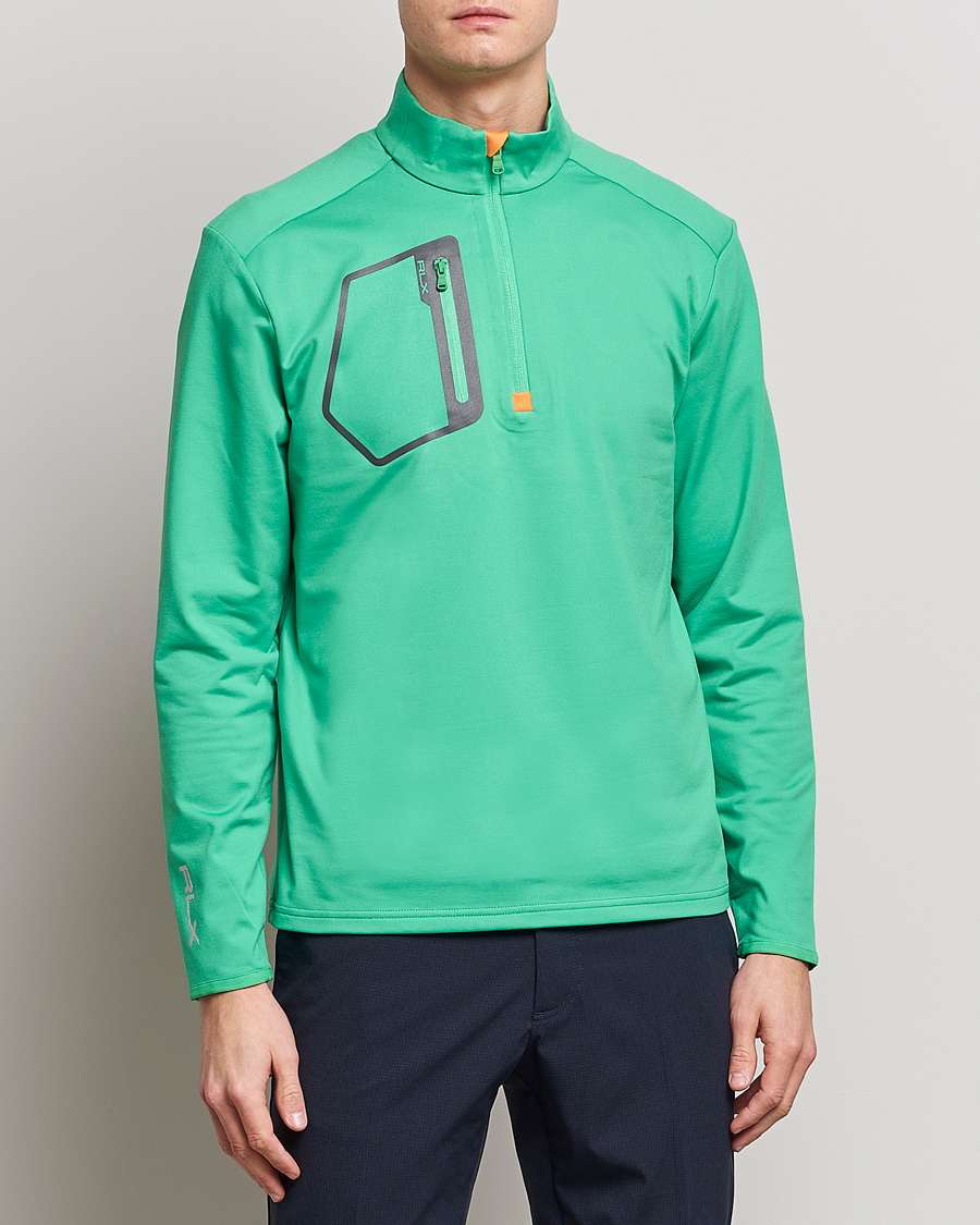 Herren |  | RLX Ralph Lauren | Luxury Jersey Half Zip Vineyard Green