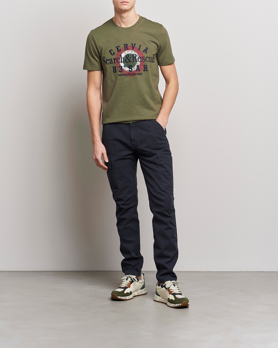 Herren | T-Shirts | Aeronautica Militare | Cotton T-Shirt Green