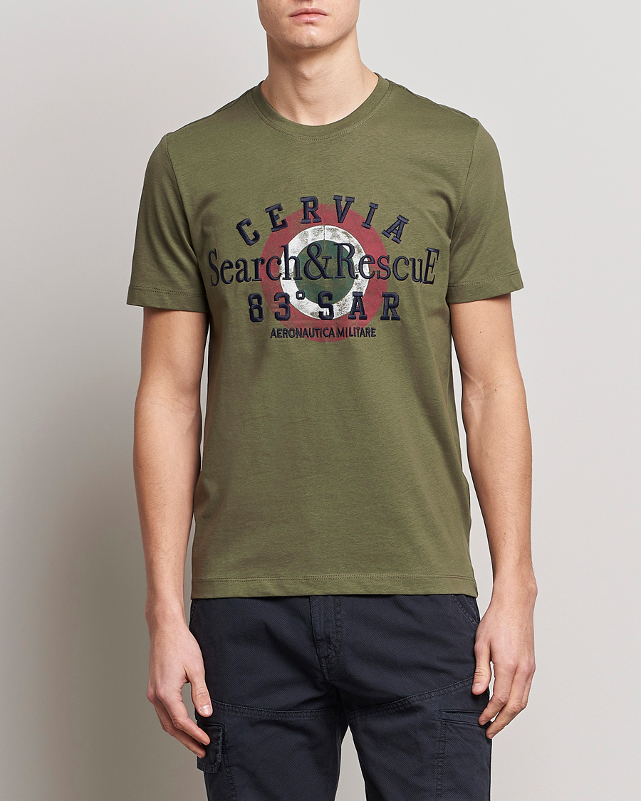 Herren | T-Shirts | Aeronautica Militare | Cotton T-Shirt Green