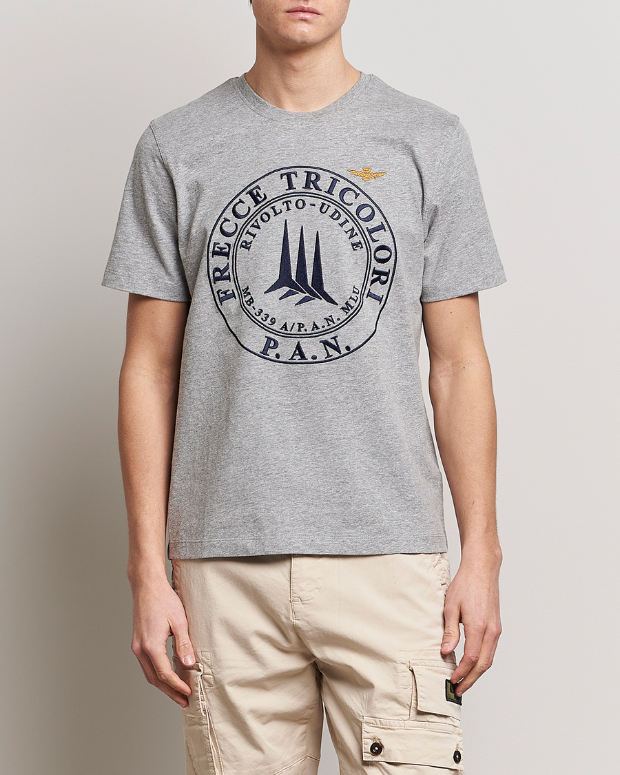 Herren |  | Aeronautica Militare | Tricolor T-Shirt Melange Grey