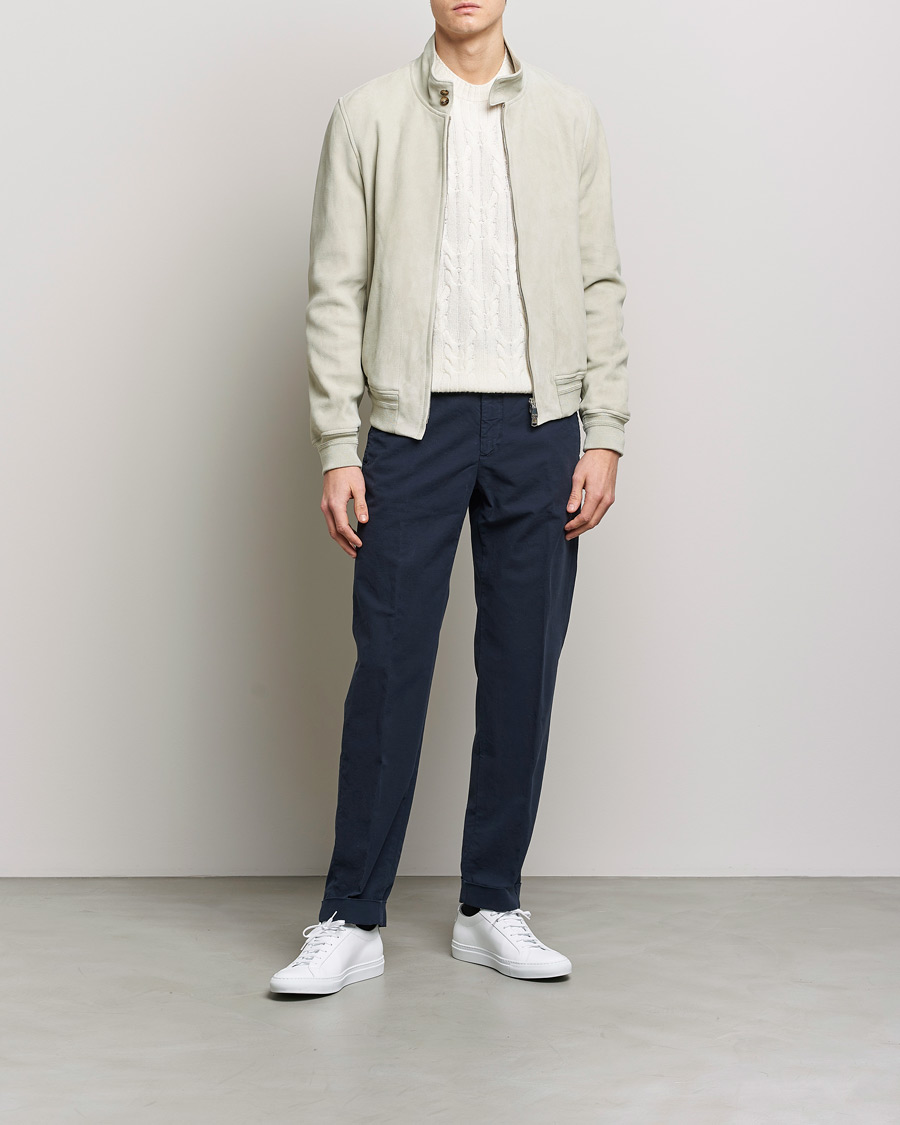 Herren | Jacken | Valstar | Suede Zip Blouson Silver Grey