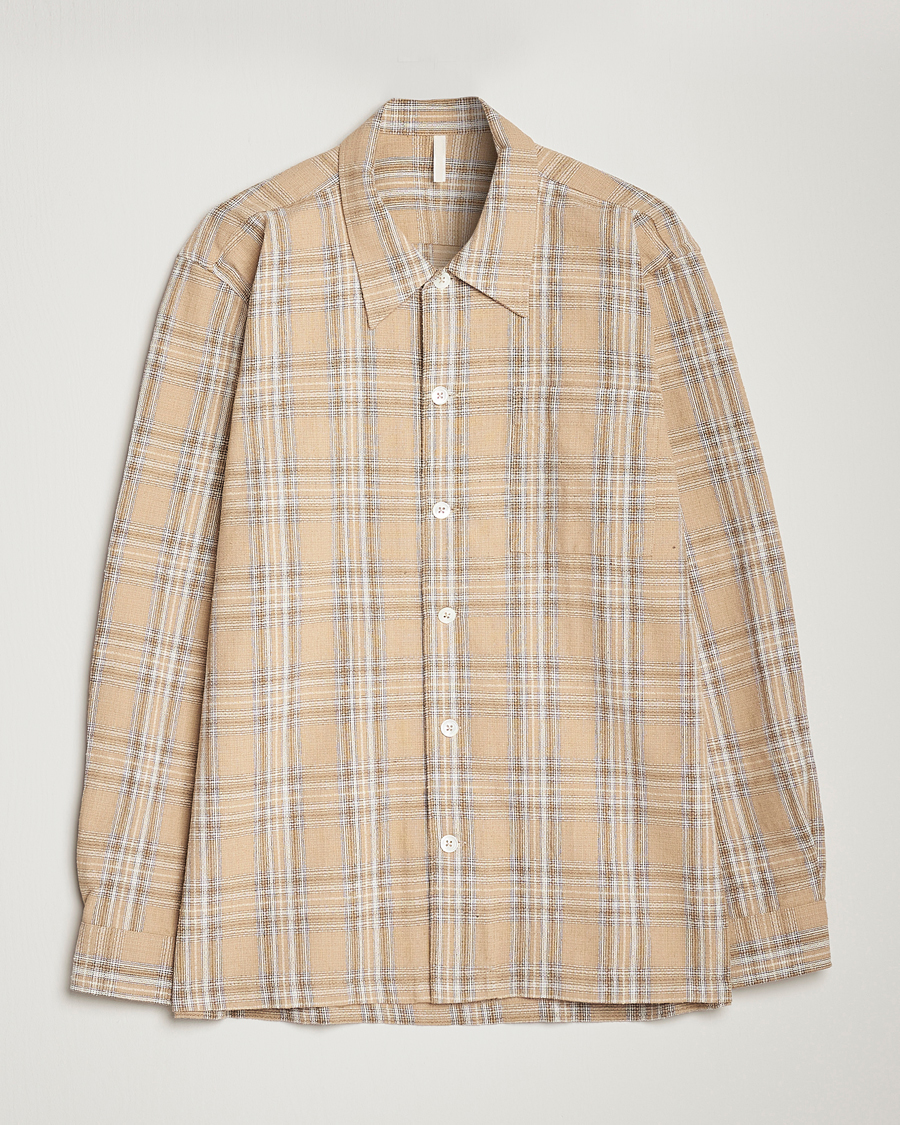 Herren | Hemden | Sunflower | Spacey Long Sleeve Shirt Khaki Check