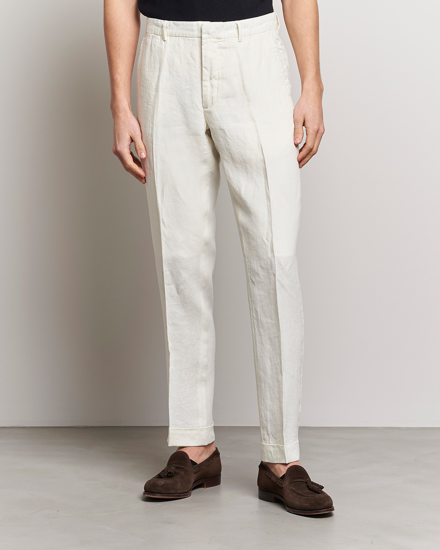 Herren |  | Polo Ralph Lauren | Linen Pleated Trousers Cream