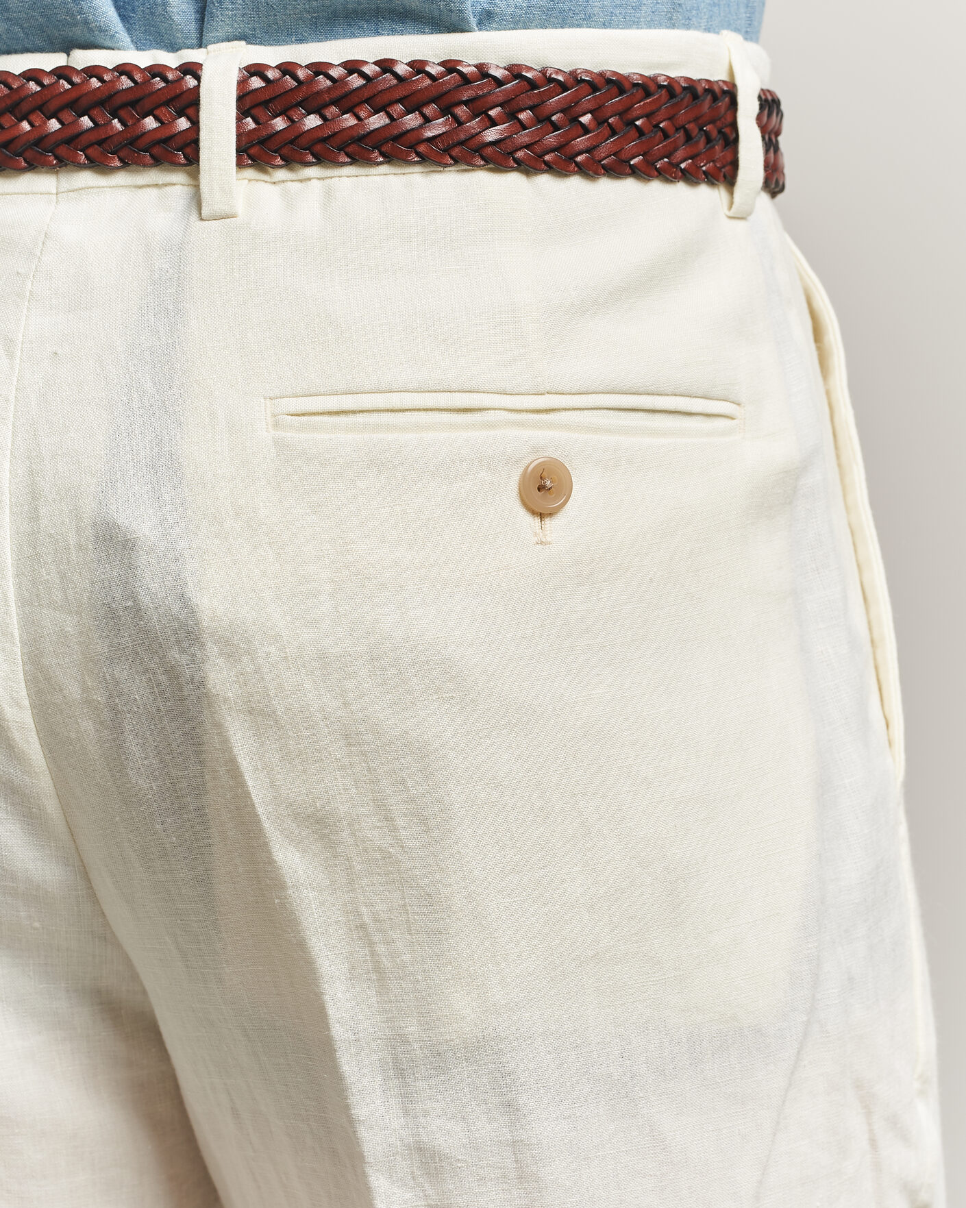 Herren | Hosen | Polo Ralph Lauren | Linen Pleated Trousers Cream